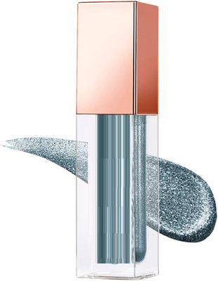 Latixmat Metallic Liquid Glitter Eyeshadow Waterproof & Highly Pigmented 5.5 ml(Stone Blue)