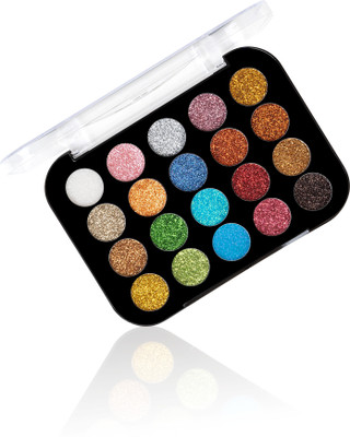 Shryoan 20 Glitter Shades Eyeshadow Palette | Highly Pigmented & Shimmery Finish 24 g(Multicolor 01)