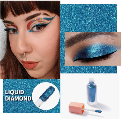 Vyomiris Liquid Metallic Eyeshadow, Quick-Drying, Long-Lastin 4 g(BLUE)