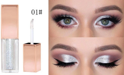 Emijun Water Proof Smudge Proof Shimmer Glitter Liquid Eyeshadow01 4 g(silver)