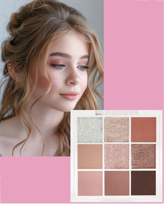 GFSU 9 Colors Rich Matte & Shimmer High Pigmented Eyeshadow Palette 9.1 g(MULTICOLOR)