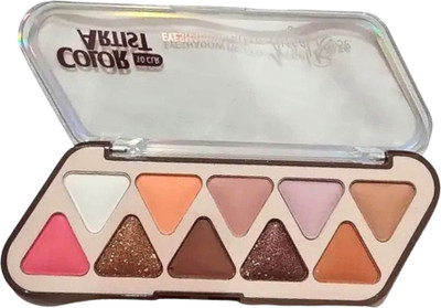 RED4 10 color Pigmented Colors Eyeshadow Palette Long Wearing 1 10 g(Multi)