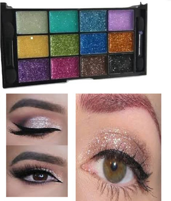 Luipui BEST GLITTER EYESHADOW MAKEUP 12 g(MULTICOLOR)