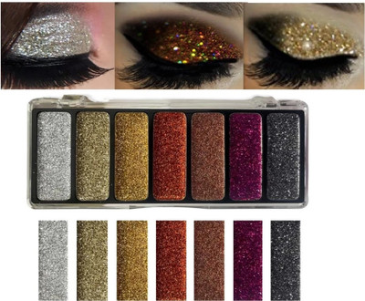 GFSU - GO FOR SOMETHING UNIQUE 7 Color glitter eyeshadow Palette 11.26 g(MULTI SHADES)