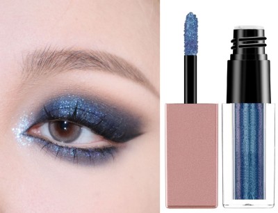 BLUEMERMAID Shining Shimmer Glitter Eyeline liquid Matte Eyeshadow for Party Festival Makeup 4 ml(BLUE)