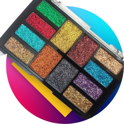 HUZURLU Shimmer Glitter Eyeshadow Palette Set 7 Color Eye Shadow Makeup Kit 18 g(multi color)