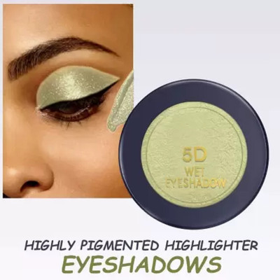 GABBU Highly Pigmented Metallic Olive Green 5D Glitter Mini Wet Eyeshadow 5 g(GREEN)
