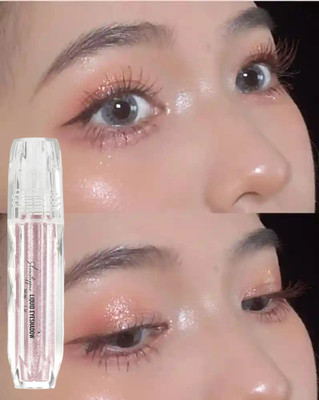 AEPRUY Water Proof Smudge Proof Shimmer Glitter Liquid Eyeshadow 2 ml(MOON PINK)