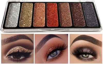 THTC Glitter 7Color Eyeshadow Palette0001 11.26 g(Multicolor)