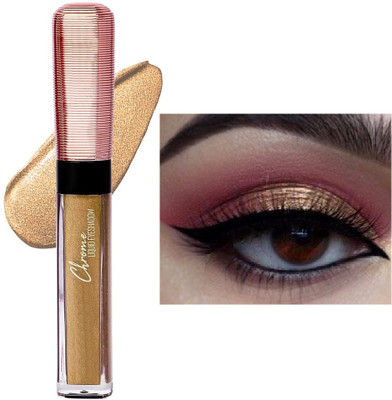 tanvi27 New Chrome Liquid Metallic Gold Eyeshadow Get Glitter Glow 7 ml(Gold)