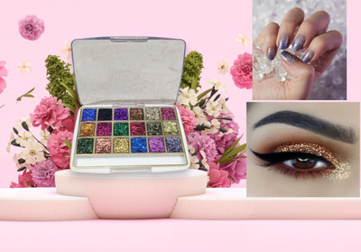 DYSOKAYO 18 Color Blendable Shimmer Shades Highly Pigmented Eyeshadow Palette 36 g(Multicolor)