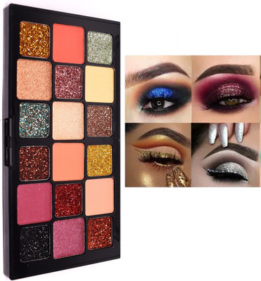 FLORERO 18 Color Matte & Shimmery Pigment EyeShadow 18 g(multi color)