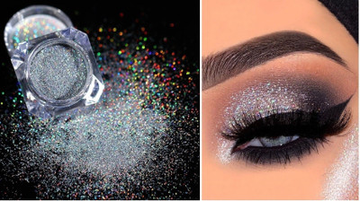 GFSU LOOSE GLITTER POWDER EYESHADOW FOR MULTI USE FOR ALL SKIN 2 g(WHITE)