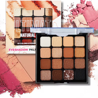adbeni 16 Color Eyeshadow Palette | Matte & Shimmery | Rich & Velvety Texture 16 g(Shade-02)