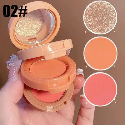 manasona Shimmer, Brightening Face And Eyes, 3-In-1 Blush And Highlight Eye Shadow 4.8 ml(MULTICOLORS)