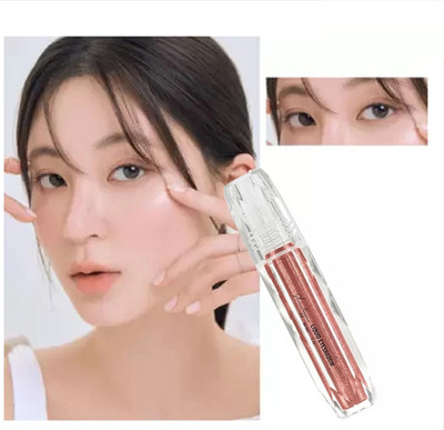 Yuency Sparkling Glittery Metallic Waterproof Highly Pigmented Liquid EyeShadow 2 ml(Rose Gold)