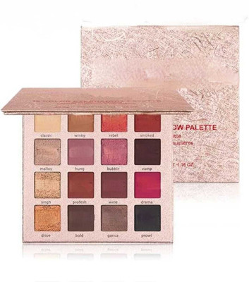 DEQNAIL Professional Cosmetic 16 Color Eye-Shadow Palette 28.8 g(EY-318 MULTICOLORS)
