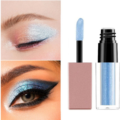 SEUNG Liquid Glitter Eyeshadow Long Lasting Pigmented Metallic Smooth Face Eyes Make 4 g(Sky blue)