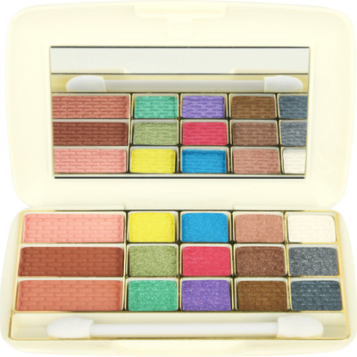 Clamy Professional 12 Colors Shimmery Eyeshadow With 3 Colors Matte Blusher Palette 10 g(Shade 1)