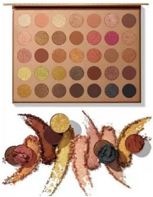 Sh.Huda Girl Beauty 35K Bronze Goal Eyeshadow Palette Matte&Shimmer Waterproof eyeshadow 35 g(32 K Bronze Goal)