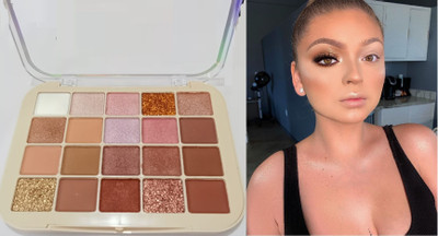 HUZURLU 20 Pigmented Colors Long Wearing And Easily Blendable Makeup EyeshadowPalette 40 g(MULTI DAR AND LIGHT SHADE, SHIMMER AND GLLITTER SHADE, MATTE AND SATIN FINISH SHADE)