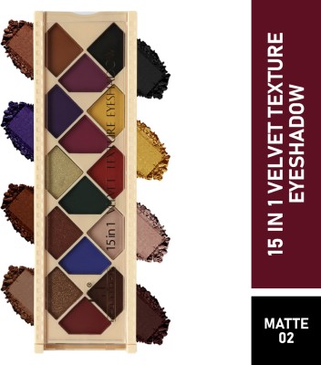 Half N Half 15 in 1 Velvet Texture Eyeshadow Palette Matte 02 12 g(Matte-02)