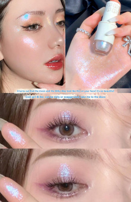 Cappuvini Starry Liquid Eyeshadow | Metallic Shimmer | Highlighter | 6 Pastel Shades 4 g(Crystal Purple)