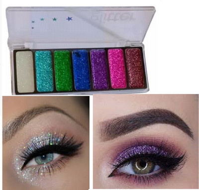 Luipui BEST 7 COLOR GLITTER EYESHADOW MAKEUP 11.26 g(MULTICOLOR)