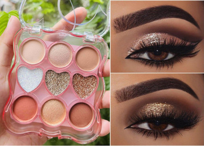 REIMICHI 9 color Eyeshadow Palette Waterproof High Pigment Flawless Finish 11 g(multicolor)