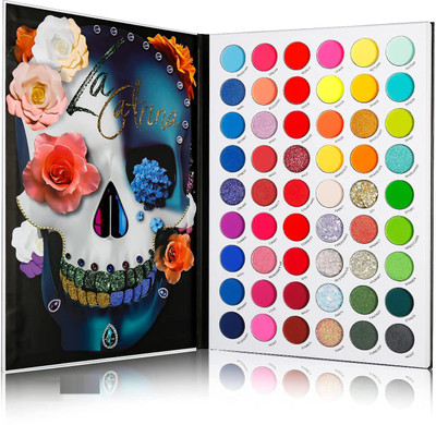 K.Y.L.Plus Professional 54 Color Bright Neon Glitter Pallet Highly Pigmented Eye Shadow 41.5 g(Multicolour)