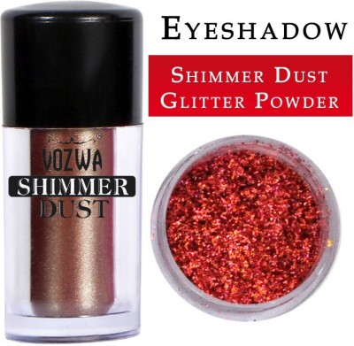 VOZWA Coffee Eyeshadow Shining Shimmer Dust and Orange Glitter Powder 5 g(Coffee, Orange)