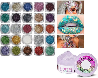 Arcanuy Multi Colors Thick Shimmer Glitters(MULTICOLOR)