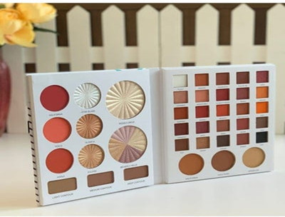 Cosluxe DAROGE 39 Color Professional Book Memphis Style Makeup Kit 92 g(Highlighter Contour Eyeshadow Blusher Eyebrow Included Face Color)