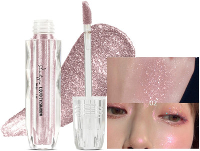 Yuency Liquid Glitter Eyeshadow - Multi Use Pink Liquid Highlighter 2 ml(Moon pink)