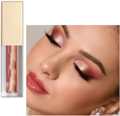 Latixmat Metallic Liquid Eyeshadow Rose Gold Non-Transfer 4.5 ml(Rose Gold)