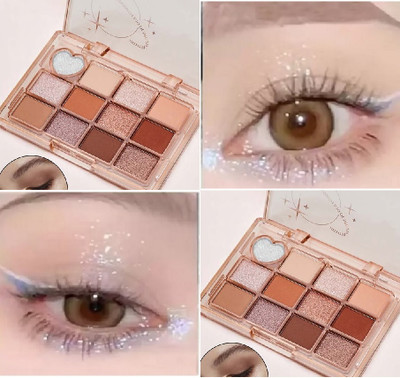 GABBU Best Korean 12 Shades Eyeshadow Gillter & shimmer ,matte palette 14 g(multi color)