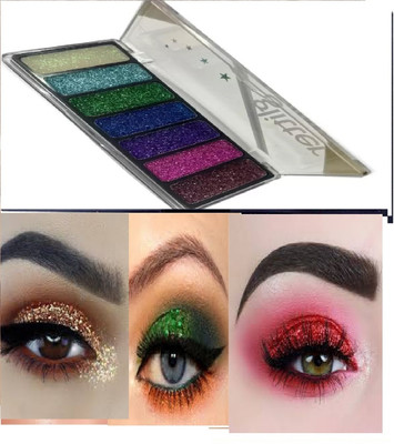 Luipui best multi color glitter eye shadow pack of 1 best for women 11 g(multicolor)