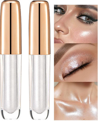 ADJD Como Metallic Glitter Eyeshadows For Eyes/Face,Longwear Crystals Eye Makeup 12 g(WHITE)