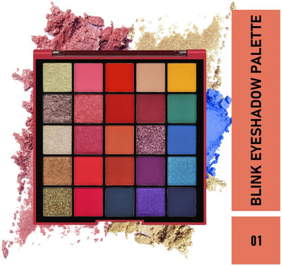 MATTLOOK 25 Colors Blink Eyeshadow Palette High Pigment Superstay Blendable Waterproof 26 g(Multicolor-01)