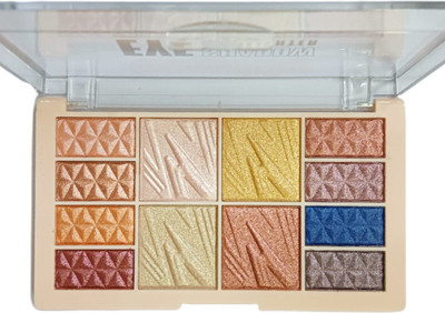 WECHARMERZ 12 Colour Eyeshadow And Highlighter Palette 12 g(Shade-02)
