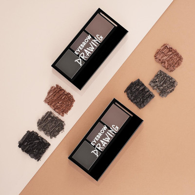 tanvi27 3in1 Eyebrow Powder Palette Long-Lasting Waterproof Makeup Eyebrow Cake Set 6 g(MULTI COLOR)