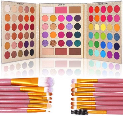 Cosluxe UCANBE Pretty All Set Pro Eyeshadow Palette + 20 Pcs Makeup Brush Set 81.4 g(MULTICOLORS)