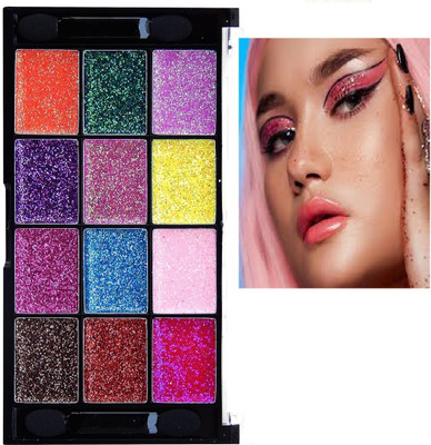Luipui BEST GLITTER EYESHADOW PALETTE MAKEUP PACK OF 1 21 g(MULTICOLOR)