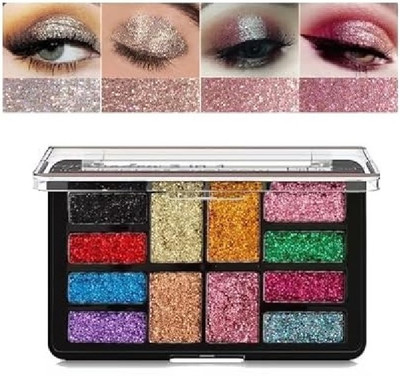 GFSU - GO FOR SOMETHING UNIQUE Best Color glitter highly sparkle Bridal eyeshadow palette02--1 16 g(multi color)