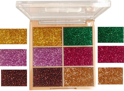 ADJD 6 Eye Shadow Palette Ultra Shiny Glitter 15 g(MULTICOLOR)