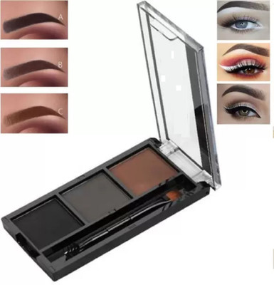 REIMICHI Professional 3 Shades Eyebrow Palette Waterproof Eyebrow Filler with Brush/ 7.8 g(multi)