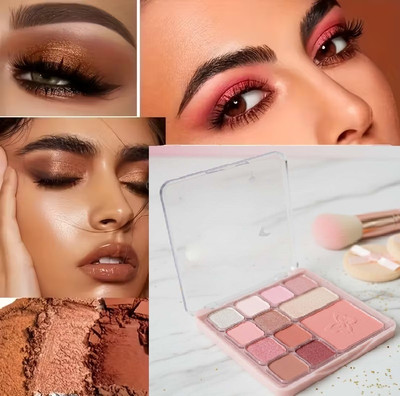 YAWI Eyeshadow Palette - Matte & Shimmery Finish, Waterproof & Sweatproof, 14.5 g(Multicolor)