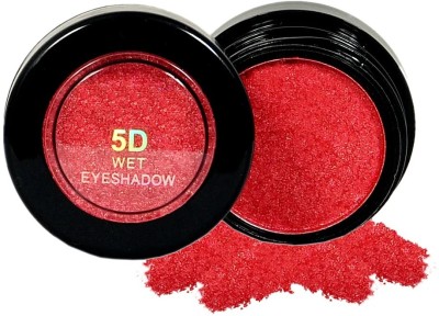 HUZURLU Shimmery Finish Exposed 5D Wet Eyeshadow, Highly Pigmented, Glitter Shado red 5 g(red)