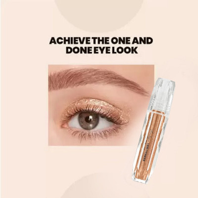 Yuency Liquid Glitter Eyeshadow Blendable Eye Make-up, Crease Resistant 2 ml(Desert Gold)