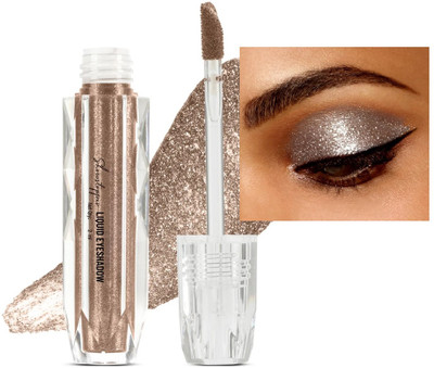 Yuency Liquid Eyeshadow| Highly Pigmented Eyeshadow With Radiant Shimmer Finish 2 ml(Oxidised Silver)